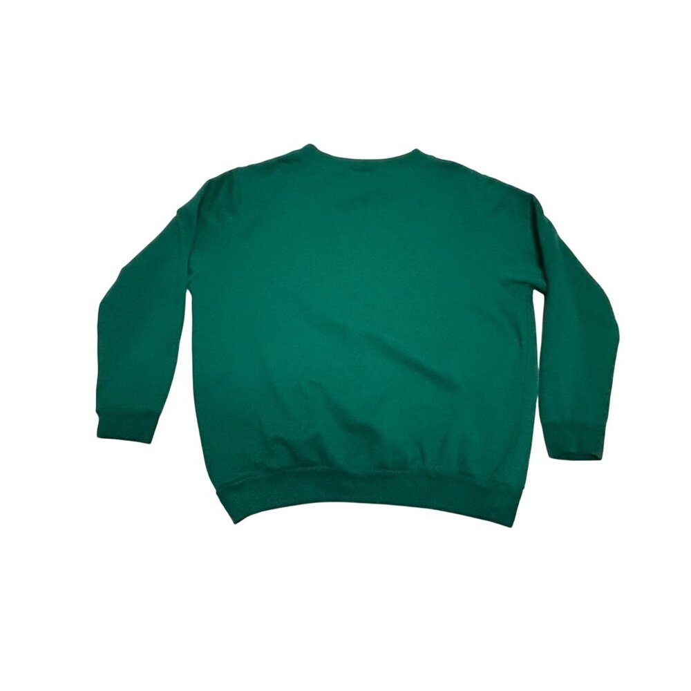 Vintage Green Snowmen Winter Sweatshirt Womens Size 1X Ugly Christmas Sweater - Picture 3 of 5